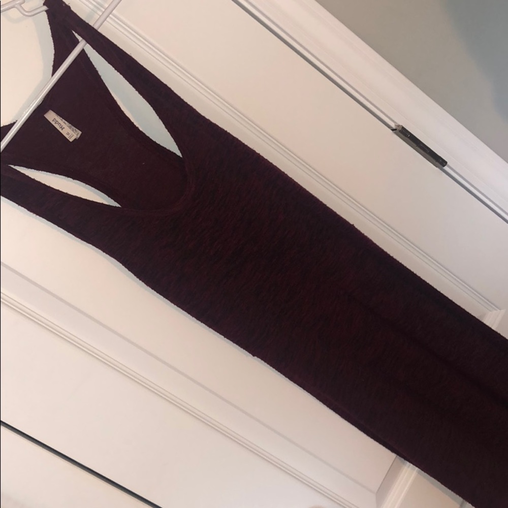 Dark red shirt dress!